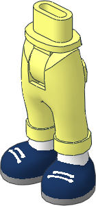 Figure Friends Hips and Legs with Folded Trousers with White Feet and Dark Blue Shoes with White Laces and Light Bluish Grey Sole Pattern