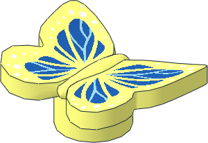 Animal Butterfly with Stud Tube with Blue Wings and White Spots Pattern