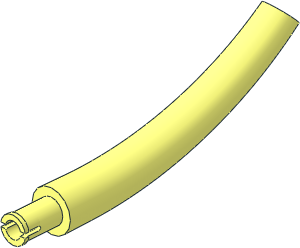 Animal Tail Section Middle with Pin with Round Centre Hole