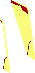 ~Minifig Torso with Racing Suit with Ferrari Logo and Red Vertical Lines with Silver Details Pattern - One Half