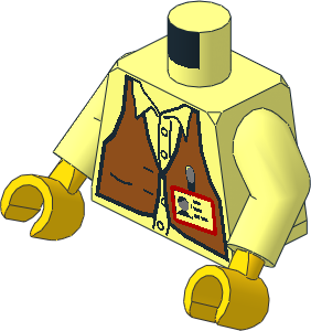 Minifig Torso with Arms and Hands with Studios Director Pattern