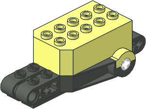 Motor Pull Back  4 x  9 x  2.333 Type 2 (Complete) with Dark Grey Base Pattern