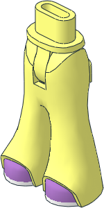 Figure Friends Hips and Legs with Bell-Bottoms Pants with Medium Lavender Shoes with White Soles Pattern