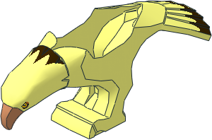 ~Animal Eagle Body Lower with Beak, Eyes and Dark Brown Head and Tail Feathers Pattern