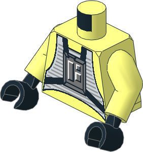 Minifig Torso with Arms and Hands with SW Rebel Pilot Bluish Grey Pattern