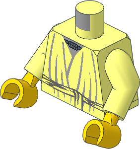 Minifig Torso with Arms and Hands with SW Robe and Rope Belt Pattern
