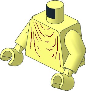 Minifig Torso with Arms and Hands with SW Dark Red Robe Pattern