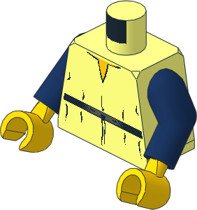 Minifig Torso with Arms and Hands with SW Tunic and Belt Pattern