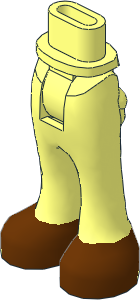 Figure Friends Hips and Legs with Trousers with Reddish Brown Shoes Pattern