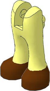 Figure Friends Legs with Trousers with Reddish Brown Shoes Pattern