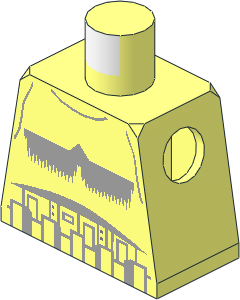 Minifig Torso with SW Shadow Trooper Armour with Short Line on Back Pattern