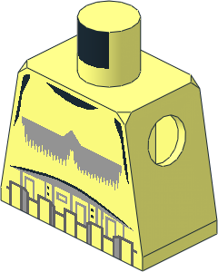 Minifig Torso with SW Stormtrooper Armour Bluish Grey Pattern