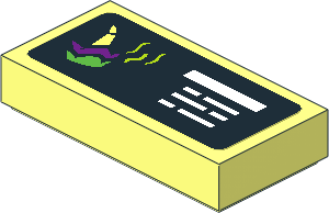 Tile  1 x  2 with Amorphophallus Titanium Sign Sticker