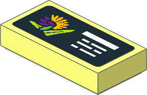 Tile  1 x  2 with Strelitzia Reginae Sign Sticker