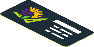 Sticker  0.8 x  1.8 with Strelitzia Reginae Sign