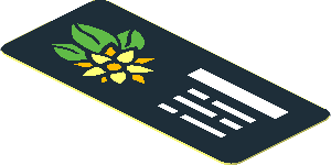 Sticker  0.8 x  1.8 with Plumeria Sign