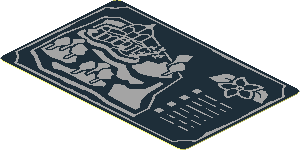 Sticker  1.8 x  2.8 with Botanical Garden Map