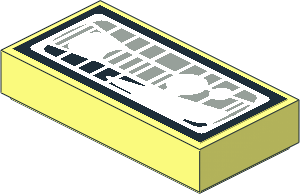 Tile  1 x  2 with Black and Light Grey Stripes on White Background with Reflection Areas with Black Border Sticker