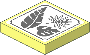 Tile  2 x  2 with Leaves Sketch Sticker