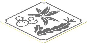 Sticker  1.8 x  1.8 with Cacti Sketch