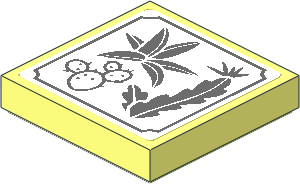 Tile  2 x  2 with Cacti Sketch Sticker