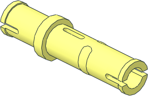 Technic Pin Long without Friction with Single Slot