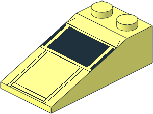 Slope Brick 18  4 x  2 with Imperial Shuttle Cockpit Pattern