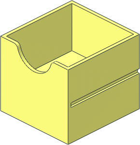 Duplo Drawer  2 x  2 x  2 with Semi-Circle Cut Out