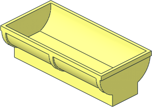 Duplo Feeding Trough  2 x  4 x  1 with Rounded Sides