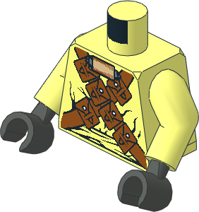 Minifig Torso with Arms and Hands with SW Bandoliers and Respirator Pattern