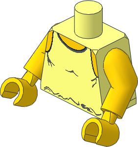 Minifig Torso with Arms and Hands with SW Tank Top Pattern