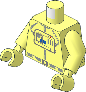 Minifig Torso with Arms and Hands with SW TIE Fighter Pilot Pattern