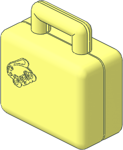 Duplo Suitcase with Embossed Duplo Logo (Closed)