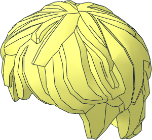 Minifig Hair Thick and Messy