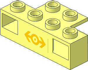 Electric Light Prism  1 x  4 Holder with Yellow Train Logo Sticker