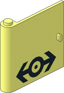 Door  1 x  5 x  4 Left with Black Train Logo Sticker