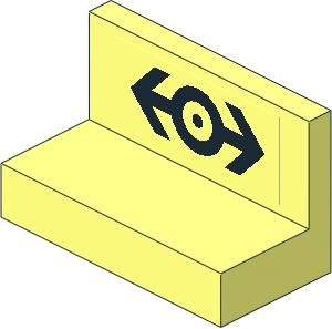 Panel  1 x  2 x  1 with Black Train Logo Sticker on Inside