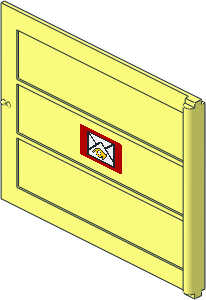 Door Sliding Type 2 with Mail Envelope Sticker Inverted on Outside