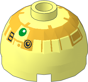 Cylinder  2 x  2 with Dome Top with SW Copper/Black R2 Pattern