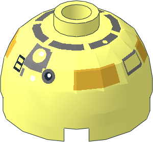 Cylinder  2 x  2 with Dome Top with SW Silver/Copper R2 Pattern