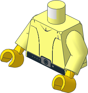 Minifig Torso with Arms and Hands with SW Imperial Shuttle Pilot Pattern