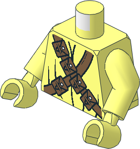 Minifig Torso with Arms and Hands with SW Jawa Pattern