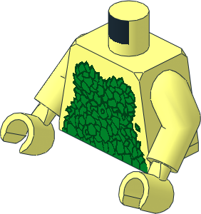 Minifig Torso with Arms and Hands with Ivy Dress Pattern