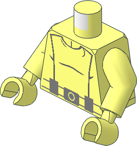 Minifig Torso with Arms and Hands with SW Imperial Trooper Armour Pattern