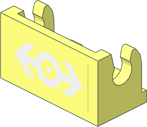 Hinge  1 x  2 Base with White Train Logo Sticker