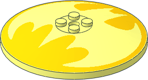 Dish  8 x  8 Inverted with Inverted Yellow Batman Logo Pattern
