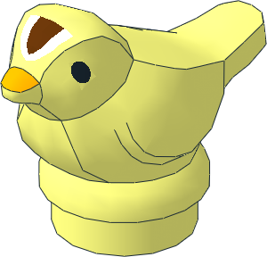 Animal Bird Songbird with Black Eyes, Bright Light Orange Beak and Reddish Brown/White Forehead Pattern