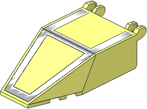 Windscreen  4 x  7 x  1.667 with SW White/LightBluishGrey Pattern