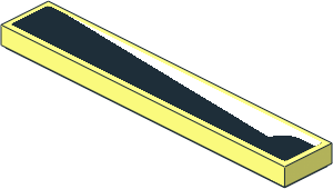 Tile  1 x  6 with Black Chassis Pattern on White Background Right Sticker