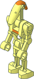 Minifig Mechanical SW Battle Droid Commander (Shortcut)